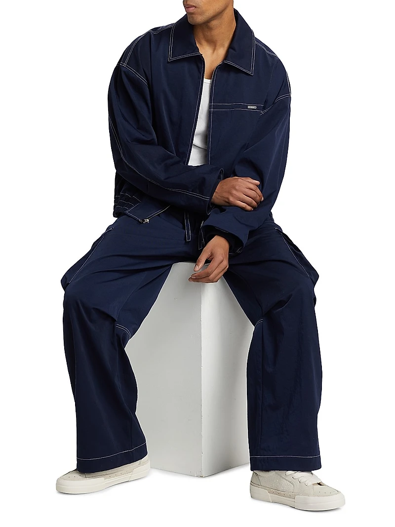 Tech Cotton Twill Bomber Jacket