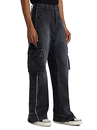 Denim Track Logo Cargo Pants