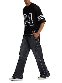 Denim Track Logo Cargo Pants