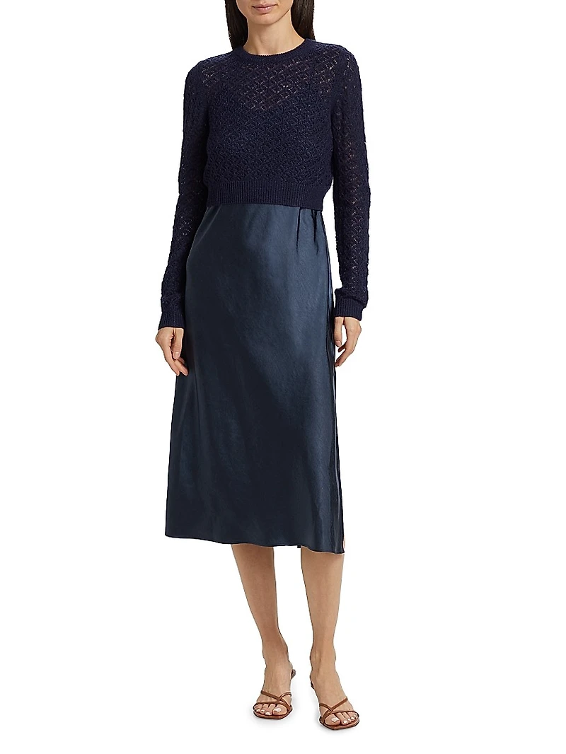 Val Cardigan & Slip Midi-Dress Set