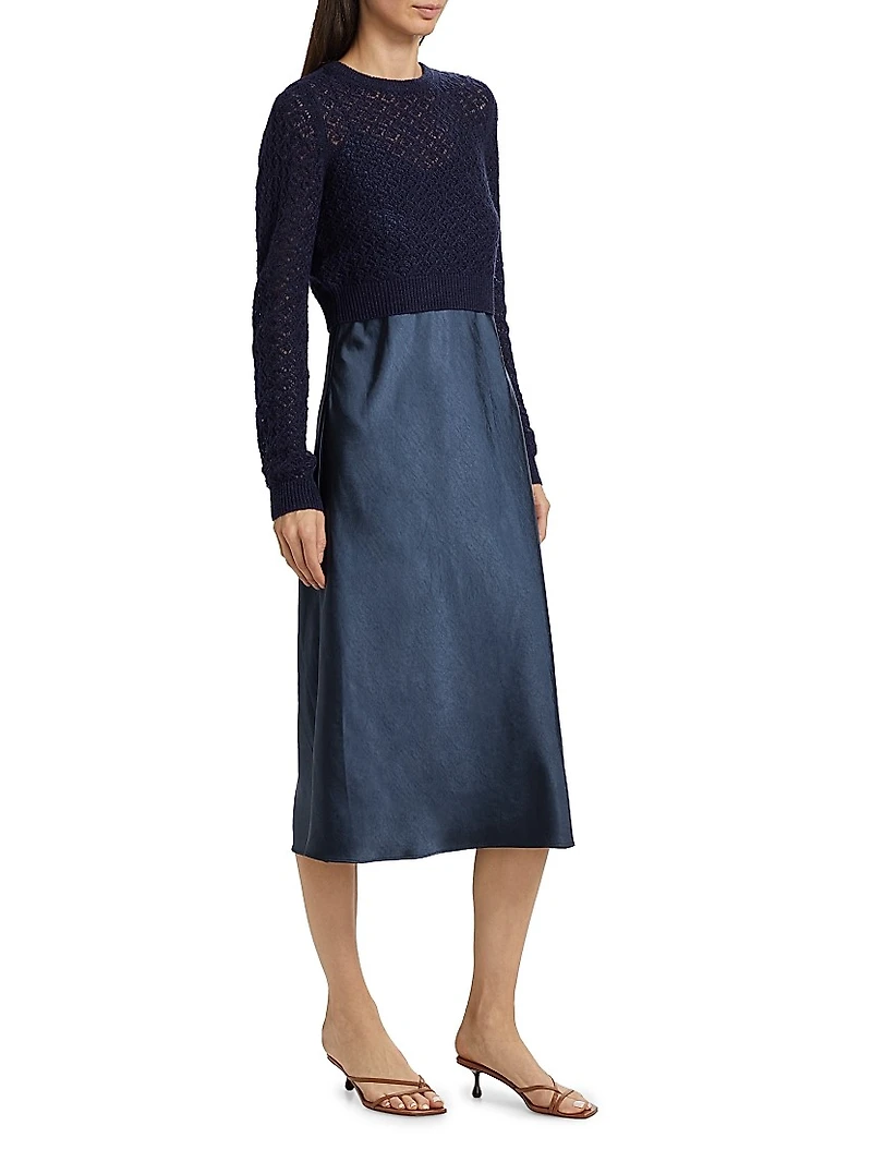 Val Cardigan & Slip Midi-Dress Set