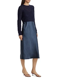 Val Cardigan & Slip Midi-Dress Set