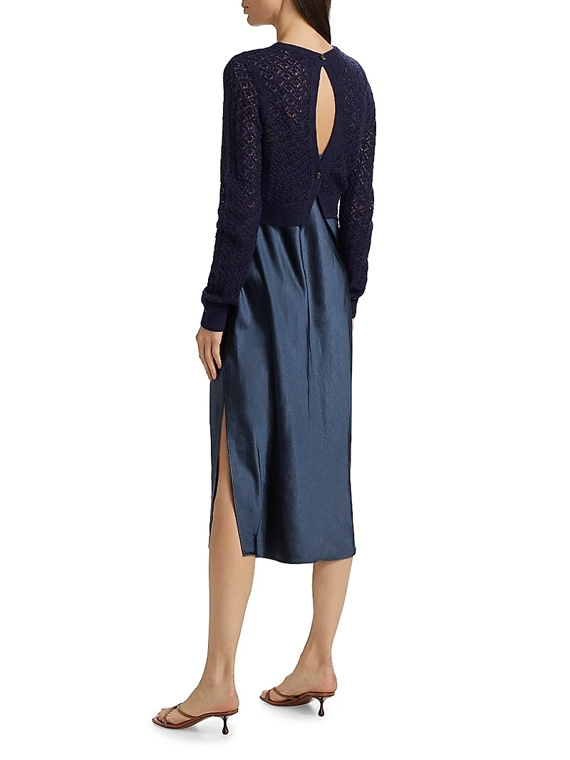 Val Cardigan & Slip Midi-Dress Set