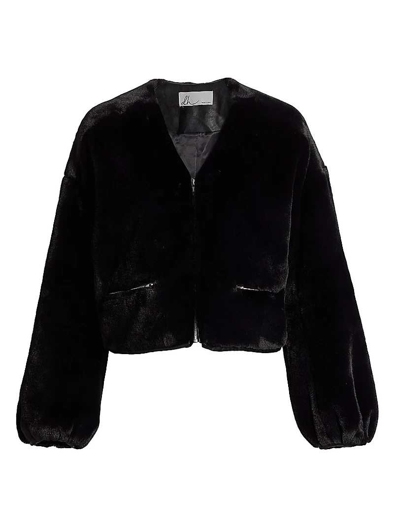 Neptune Faux Fur Zip-Front Jacket