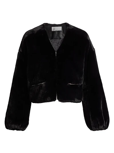 Neptune Faux Fur Zip-Front Jacket