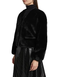 Neptune Faux Fur Zip-Front Jacket