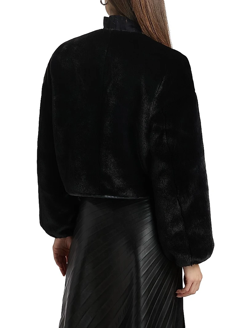 Neptune Faux Fur Zip-Front Jacket