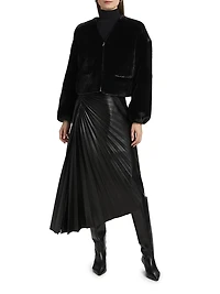 Neptune Faux Fur Zip-Front Jacket