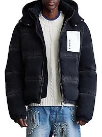 Denim Puffer Coat