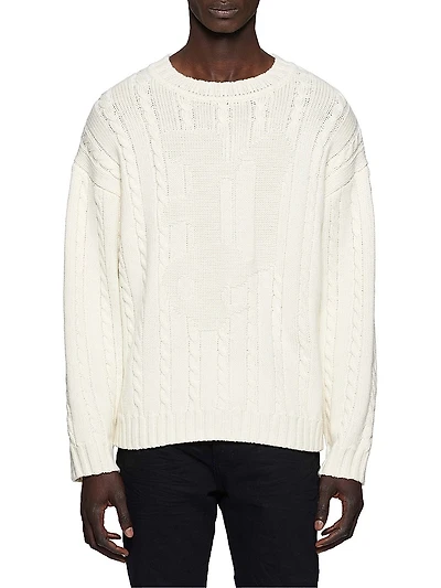Cable-Knit Wool Sweater
