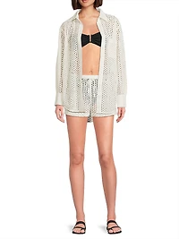 Bronte Button-Front Cover-Up Shirt