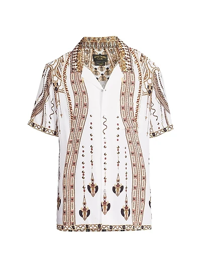Printed Short-Sleeve Camp Shirt