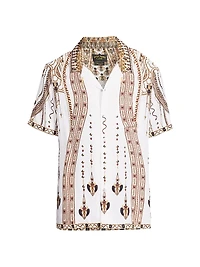 Printed Short-Sleeve Camp Shirt