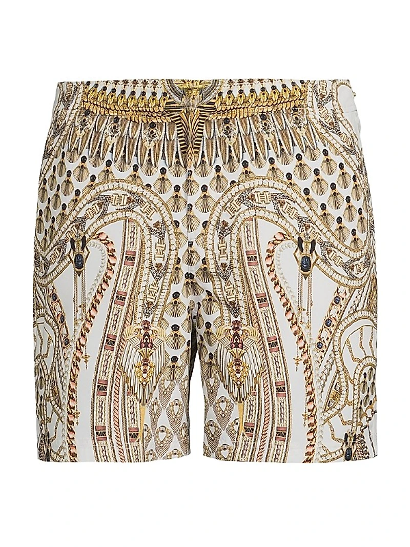 Goddess Print Swim Shorts