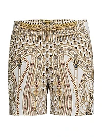 Goddess Print Swim Shorts