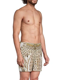 Goddess Print Swim Shorts