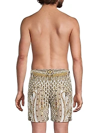 Goddess Print Swim Shorts