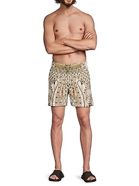 Goddess Print Swim Shorts