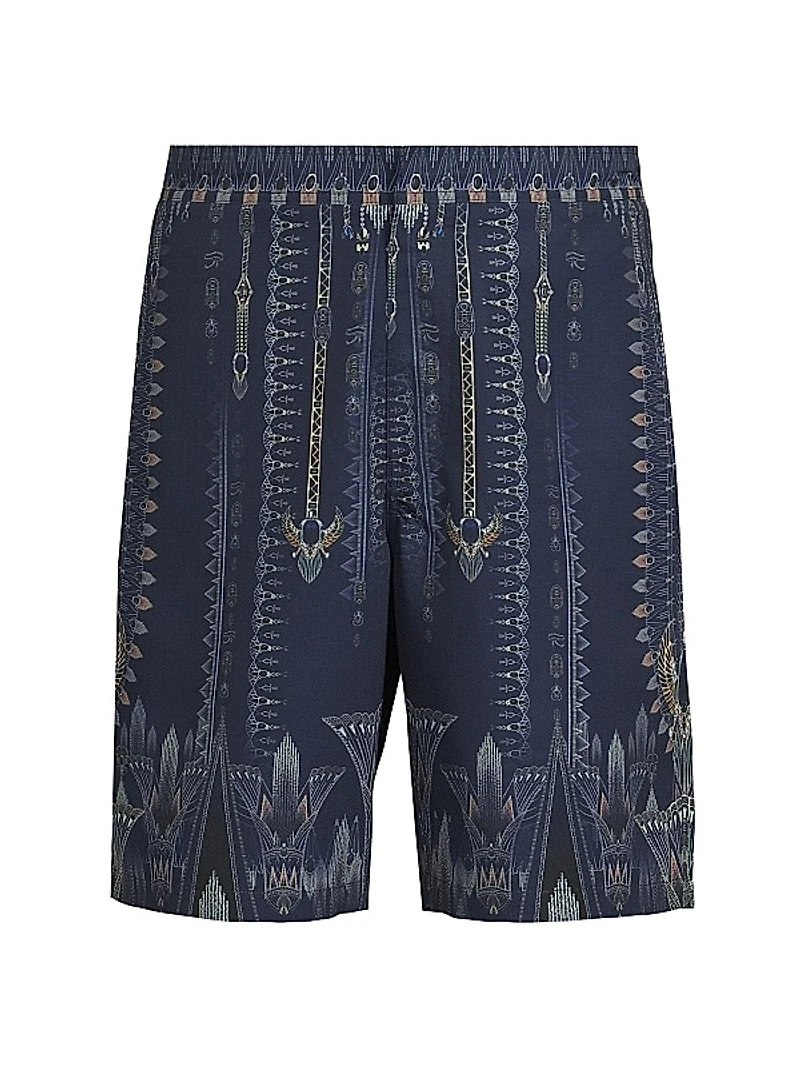 Printed Mid-Length Trail Shorts