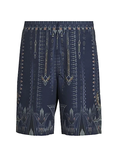 Printed Mid-Length Trail Shorts