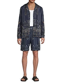 Printed Mid-Length Trail Shorts