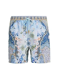 Printed Mid-Length Boardshorts