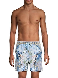 Printed Mid-Length Boardshorts