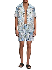 Printed Mid-Length Boardshorts