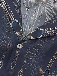 Silk Long-Sleeve Camp Collar Shirt