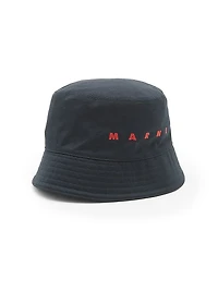 Logo Cotton Gabardine Bucket Hat