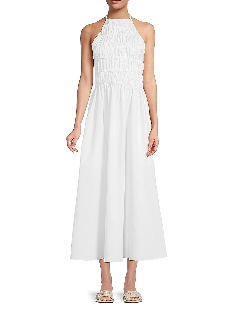 The Meira Cotton Sleeveless Midi-Dress