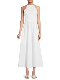 The Meira Cotton Sleeveless Midi-Dress