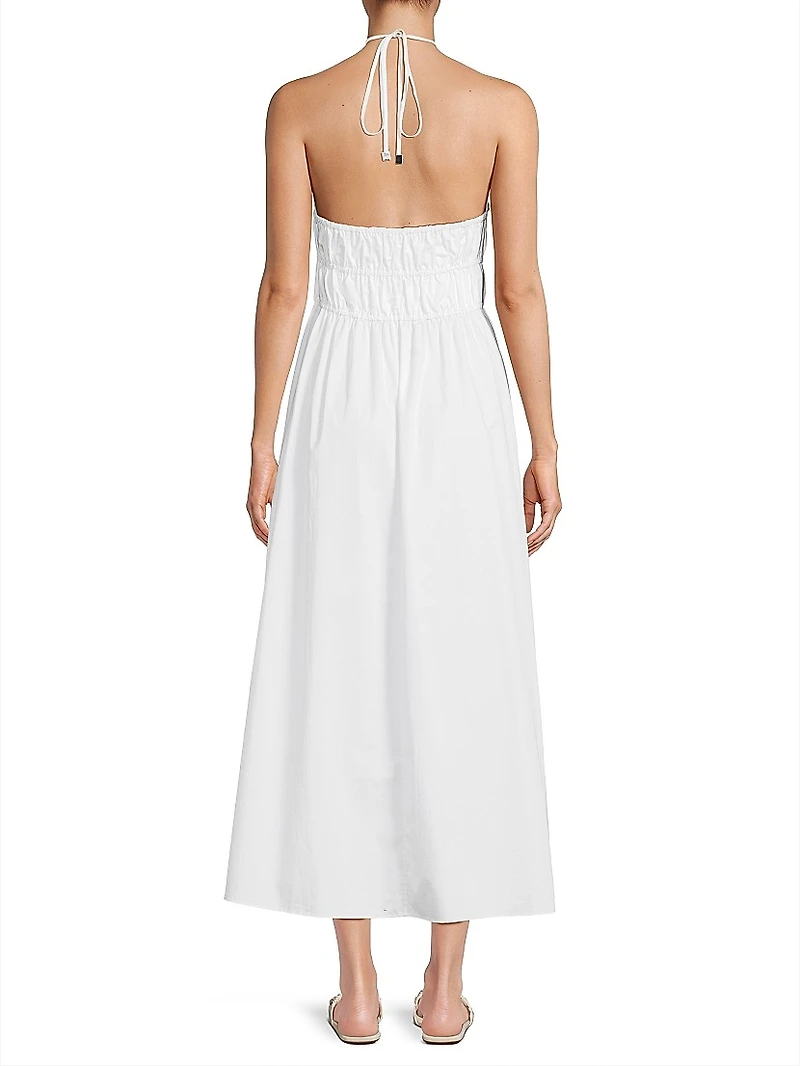 The Meira Cotton Sleeveless Midi-Dress