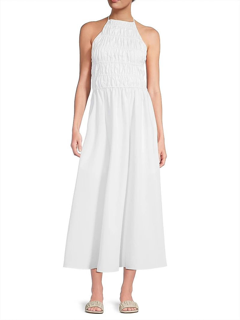 The Meira Cotton Sleeveless Midi-Dress
