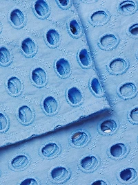 The Mini Wrap Eyelet Cotton Pareo Skirt