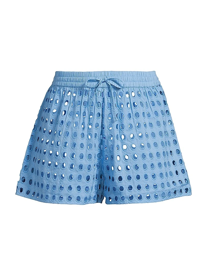 The Charlie Eyelet Cotton Shorts