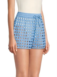 The Charlie Eyelet Cotton Shorts