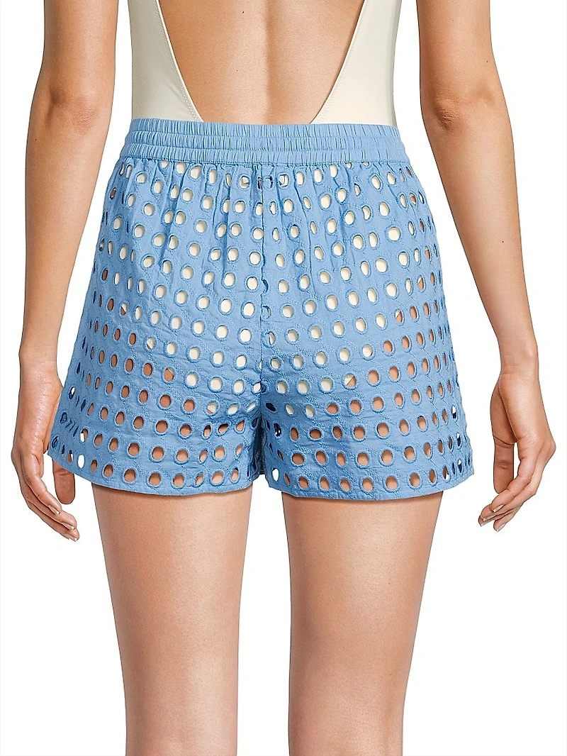 The Charlie Eyelet Cotton Shorts