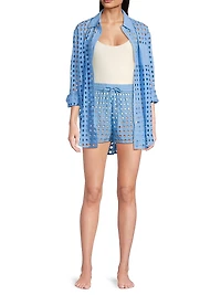 The Charlie Eyelet Cotton Shorts