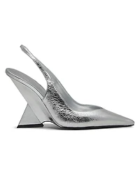 Cheope 100MM Leather Slingback Wedges