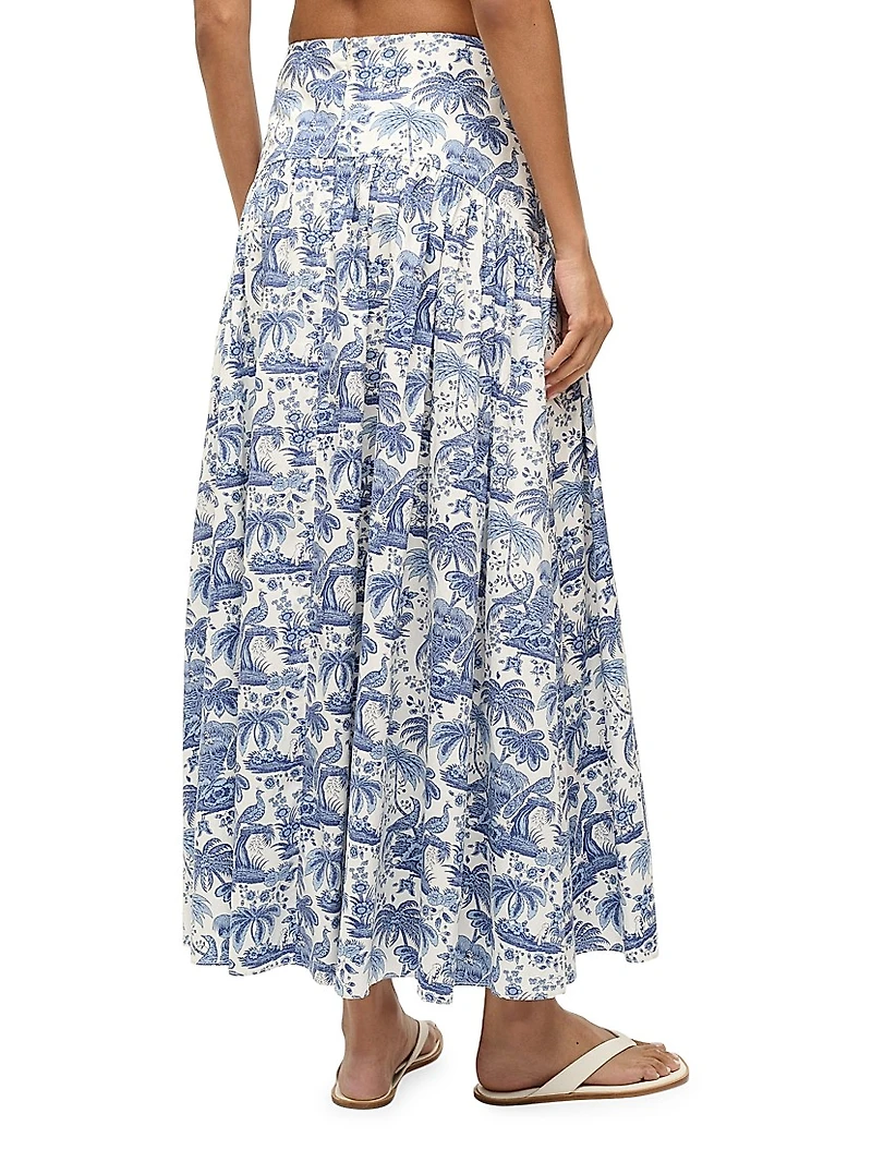 Procida Cotton Toile Maxi Skirt