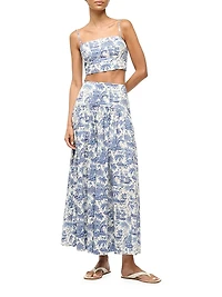 Procida Cotton Toile Maxi Skirt