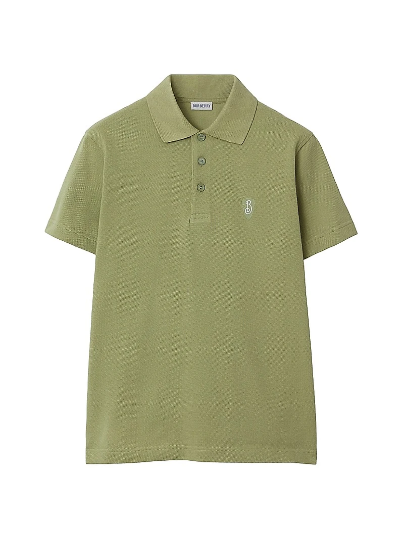 Embroidered Logo Cotton Polo Shirt