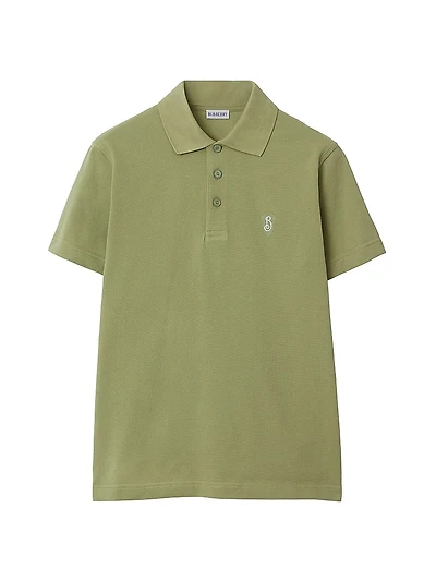 Embroidered Logo Cotton Polo Shirt