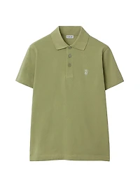 Embroidered Logo Cotton Polo Shirt
