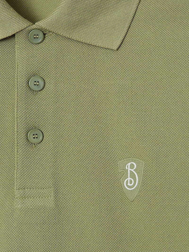 Embroidered Logo Cotton Polo Shirt