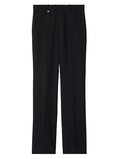Tailored Wool-Mohair Slim Trousers