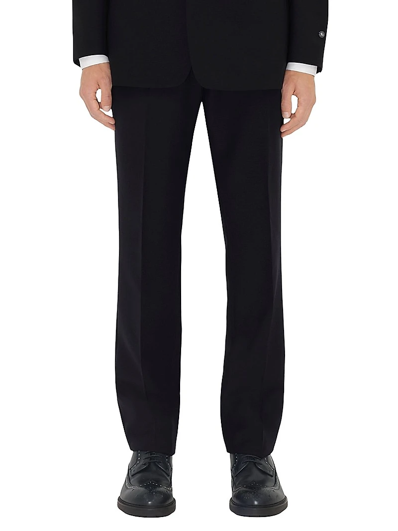 Tailored Wool-Mohair Slim Trousers