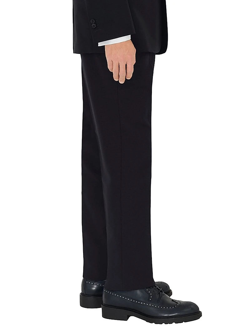 Tailored Wool-Mohair Slim Trousers