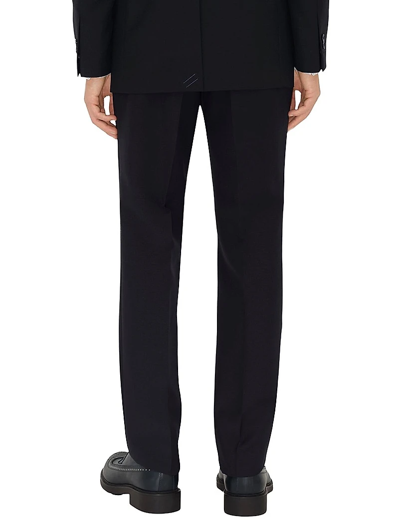 Tailored Wool-Mohair Slim Trousers